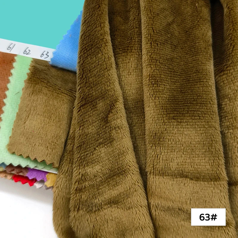 45x50cm 34~66# Plush Fabric For Sewing 5mm Pile Length 100 Polyester Hair Material For Popular Cotton Dolls DIY Handmade Fabric