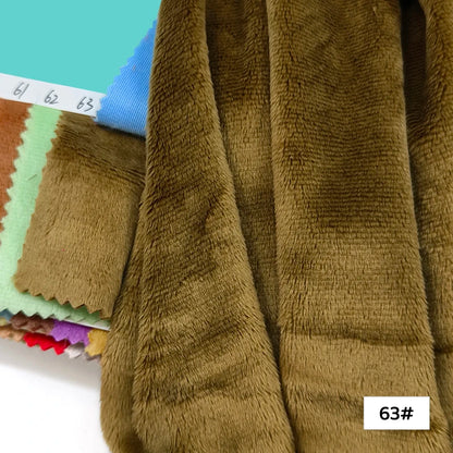 45x50cm 34~66# Plush Fabric For Sewing 5mm Pile Length 100 Polyester Hair Material For Popular Cotton Dolls DIY Handmade Fabric