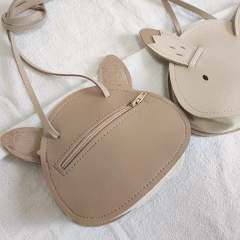 Cute Korean Cartoon PU Kids Crossbody Bags for Toddler Girls Bunny Messenger Bag Kawaii Baby Children's Small Handbags Gifts