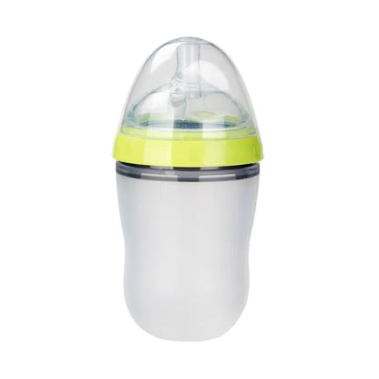 New 0-36 months baby nano-silicone bottle, 240ml 150ml Baby Bottle with handle Breastmilk-like design Soft milk pulling