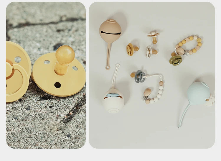 Silicone Baby Pacifier, Food Grade Silicone, Newborn Soother Solid Color Dummies Silicone Nipple For Bebe, 2PCS, Modabebe