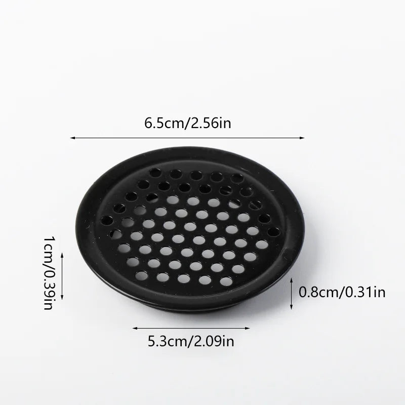 1Pc, Round Stainless Steel  Ventilation Cover, Louver Air Vent Grill Mesh Hole Cover For Wardrobe Cabinet, Furniture Accessories