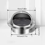 Stainless Steel Wall Ceiling Air Vent Ducting Ventilation Exhaust Grille Cover Waterproof Outlet Heating Cooling Vents Cap