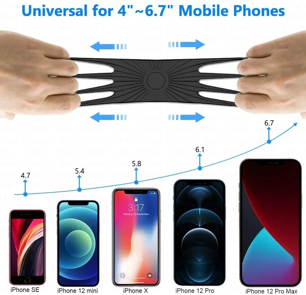 Silicone Bicycle Phone Holder Universal Bike Motorcycle Mobile Phone Stand Handlebar Clip Bracket for 4 to 6.5 inch Cell Phone