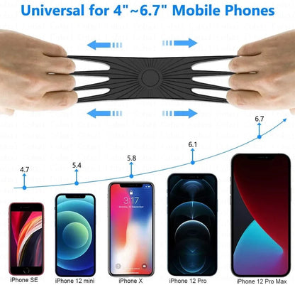 Silicone Bicycle Phone Holder Universal Bike Motorcycle Mobile Phone Stand Handlebar Clip Bracket for 4 to 6.5 inch Cell Phone