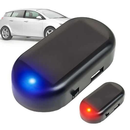 1/2Pcs, Car Fake Security Light, Solar Powered Simulated Dummy Alarm Wireless Warning Anti-Theft Caution Lamp LED Flash Imitation