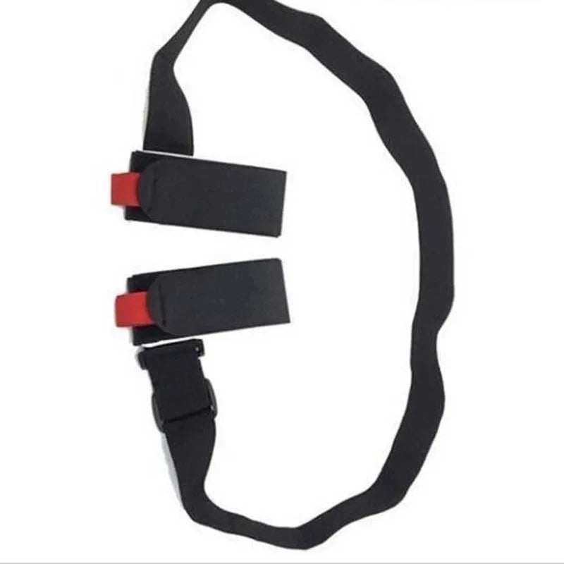Nylon Ski Pole Shoulder Hand Carrier Lash Handle Straps Adjustable Buckle Hook Loop Protecting Black Nylon Ski Handle Strap Bag