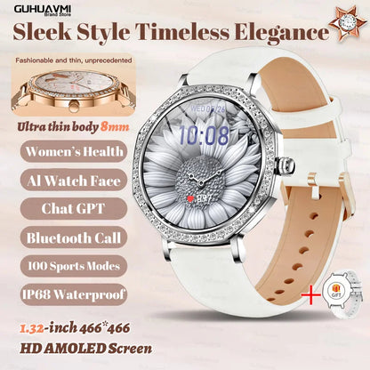 2026 Ultra Thin Women Smart Watch Screen Always Display Time Sports Bracelet Bluetooth Call Fashion Smartwatch Ladies Best Gift