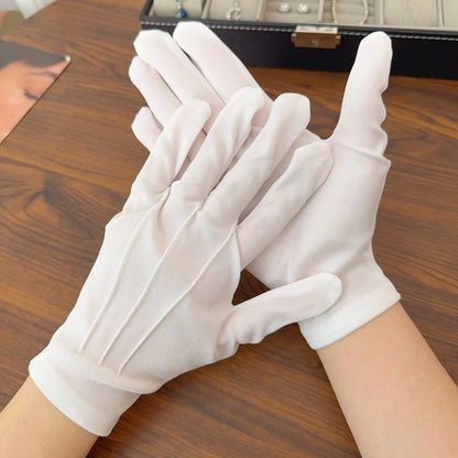 10 Pairs White Gloves Men Formal Tuxedo Uniform Gloves Honor Guard Parade Ceremony Costume Cosplay Coin Jewelry Butler Glove