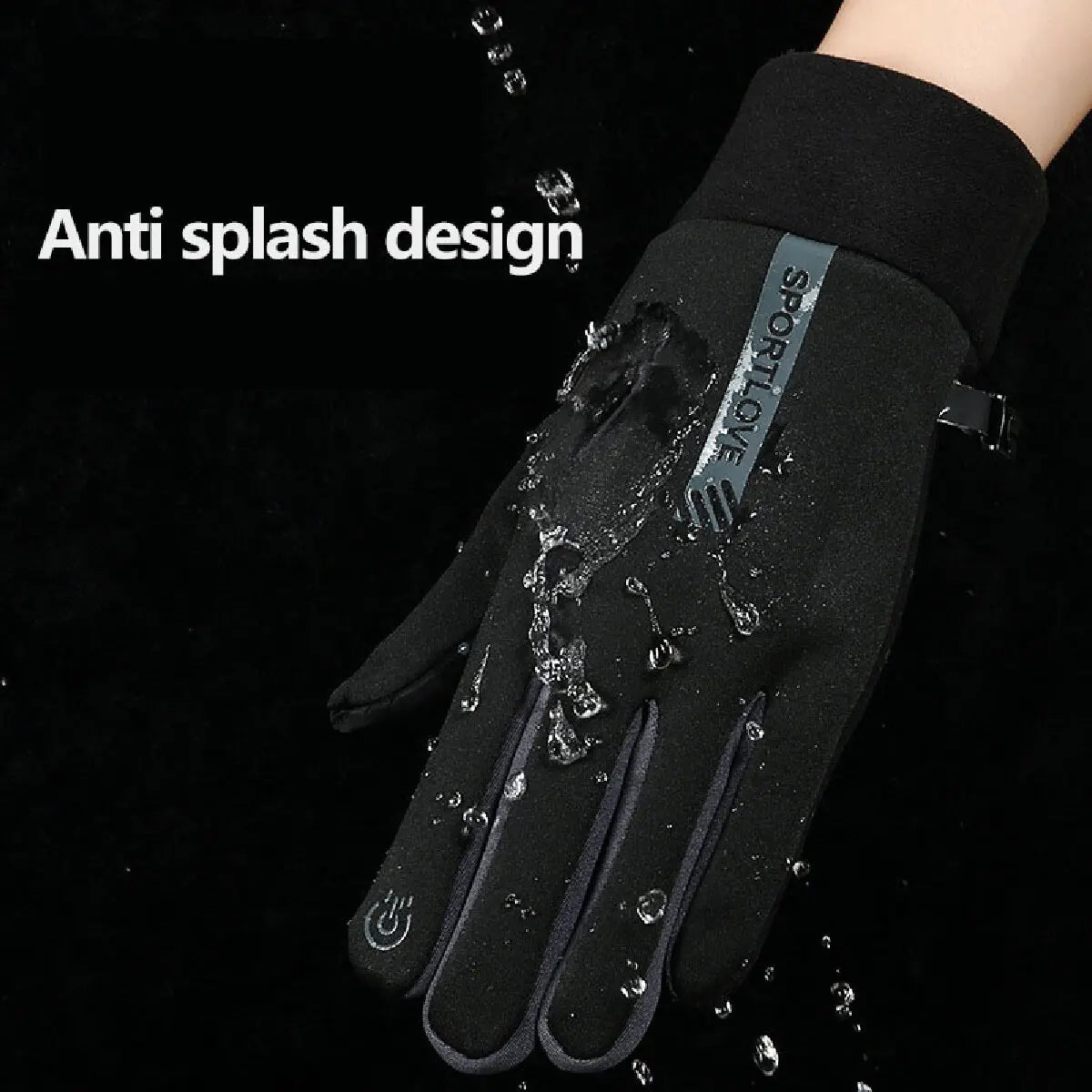 Women's Winter Cycling Bike Gloves, Thermal Fleece, Cold Resistant, Windproof, Warm, for Outdoor Running and Skiing