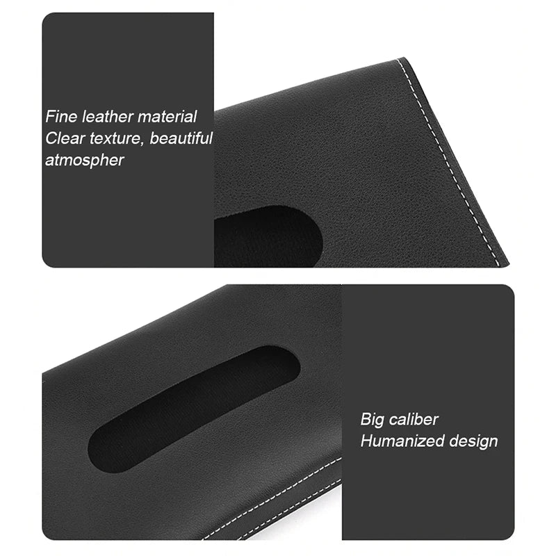 Elegant & Convenient Car Tissue and Mask Holder: Universal Sun Visor Attachment, Hygiene On-The-Go, Enhances Interior Decor