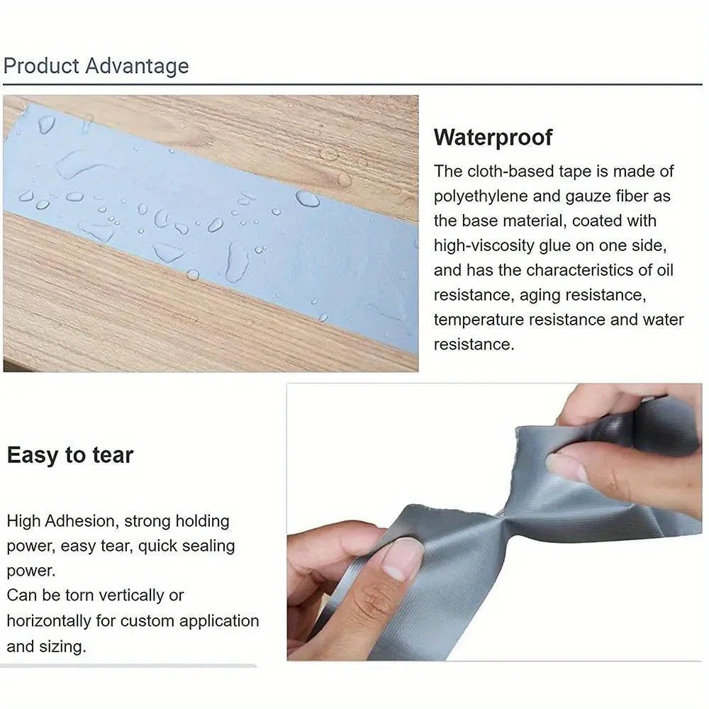 Cinta adhesiva de tela superadhesiva para conductos, para encuadernación de alfombras, suelos, impermeable, resistente, cinta adhesiva industrial, reparación de paquetes
