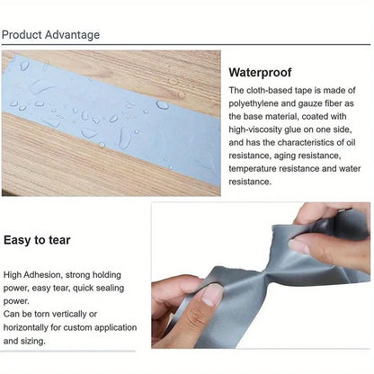 Cinta adhesiva de tela superadhesiva para conductos, para encuadernación de alfombras, suelos, impermeable, resistente, cinta adhesiva industrial, reparación de paquetes