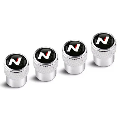 4Pcs Car Wheel Tire Valve Caps Air Stem Covers For N Line Sonata Tucson Azera Elantra Veloster Kona Santa Accessories
