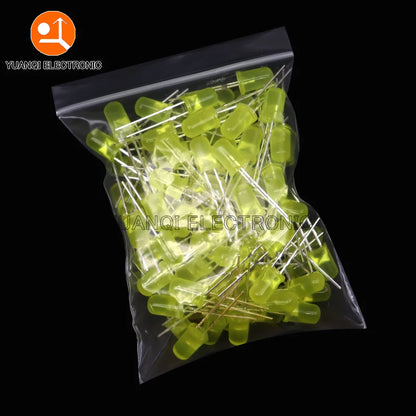 5mm LED Diode, F5 Assorted Kit, White Green Red Blue Yellow Orange Pink Purple Warm White, DIY Light Emitting Diode