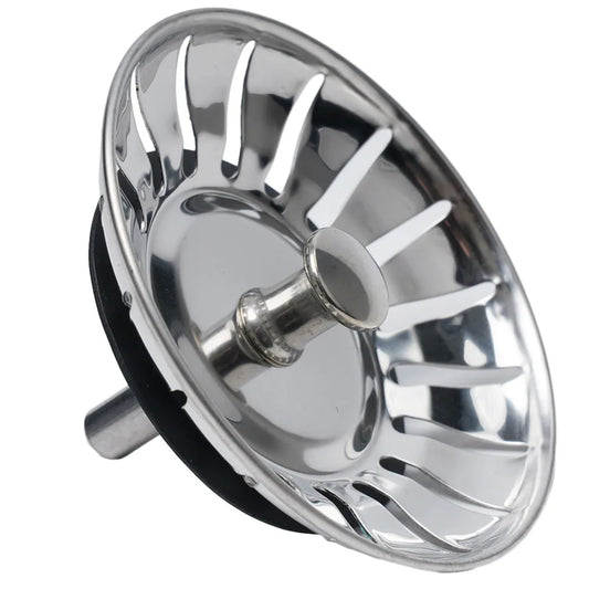 1Pc, Strainer, Premium Stainless Steel Replacement Kitchen Sink Strainer, Waste Drain Plug, 80mm, Basin Drain Stopper, Leach Basket