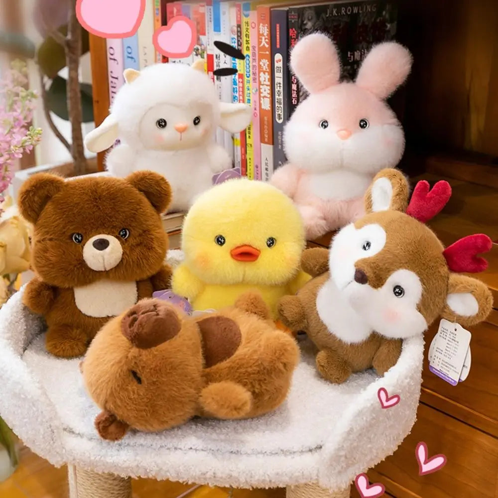 Cute 16cm Plush Companion Doll Capybara Elephant Stuffed Animal Pillow Super Soft Bear Animal Plush Toy Sleeping Gift