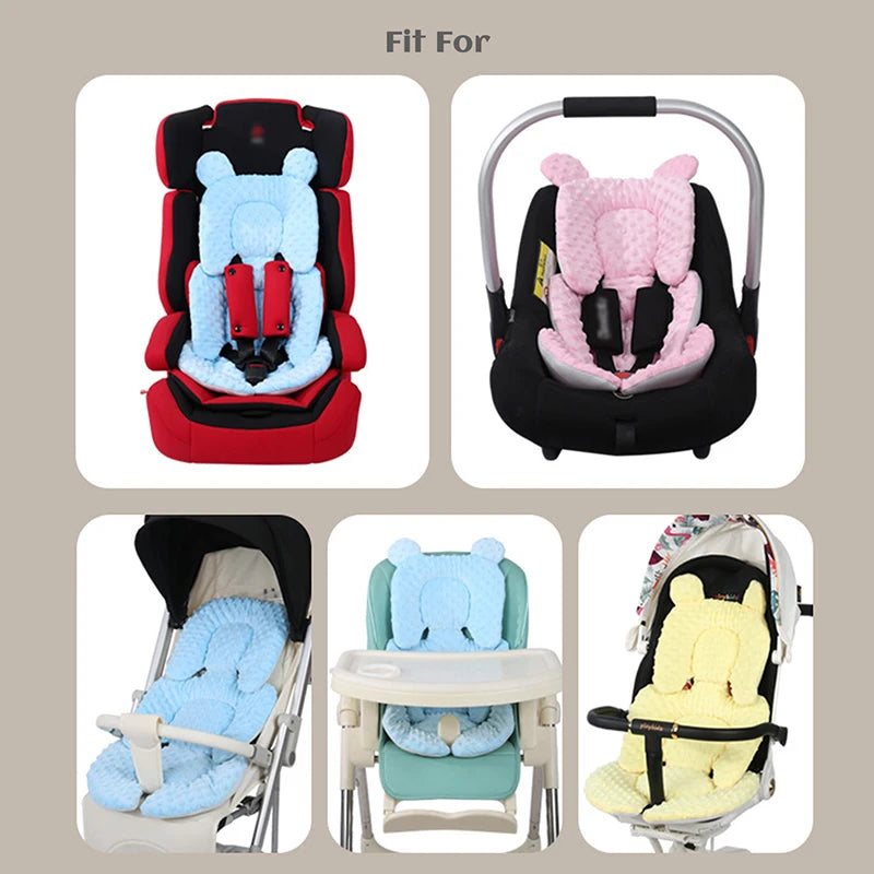 Four Seasons Baby Stroller Cushion Infant Car Seat Insert Stroller Pad Universal Thermal Mattress Mesh Breathable Reversible