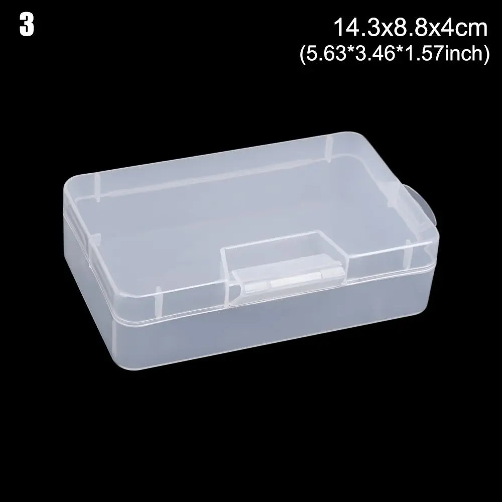 Various Shapes Plastic Transparent Storage Box, Small Items Sundries Organizer Case, Jewelry Earrings Rings Beads Container Tools