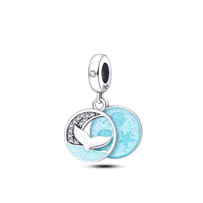 New 925 Silver Octopus crab Charm Bead Sea turtle starfish Seahorse dolphin Pendant Fit Original Bracelet Women DIY Jewelry Gift
