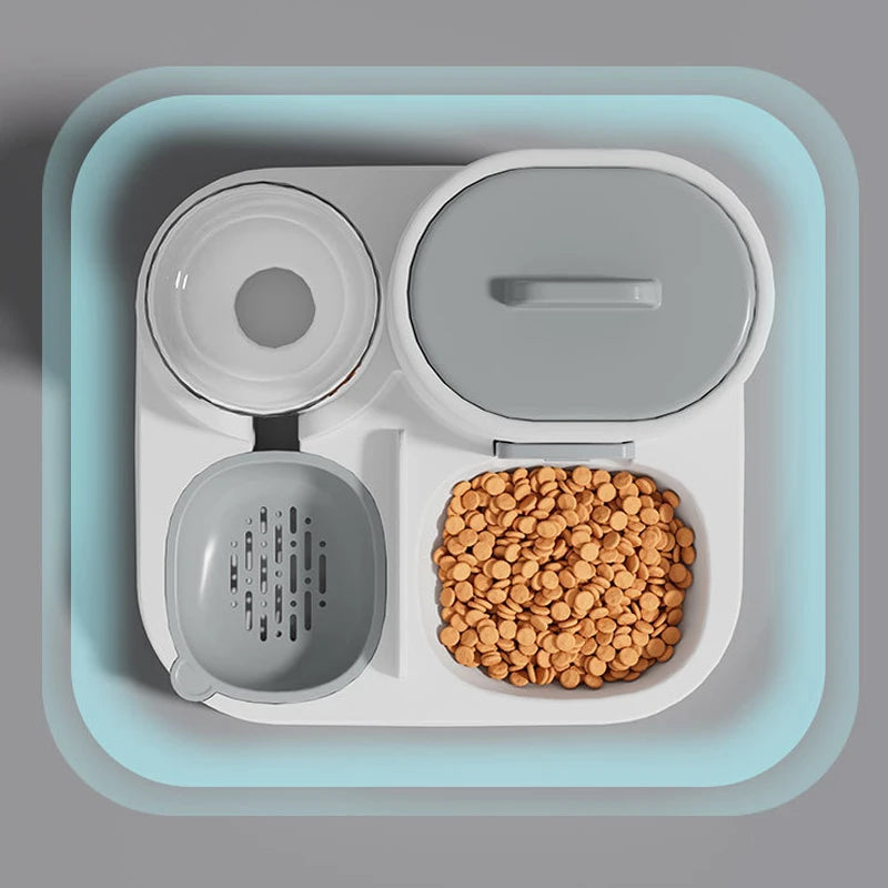 Hot pet feeding and drinking water two-in-one food smooth large-capacity feeding and drinking water bowl cat food bowl dog bowl