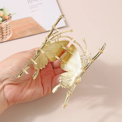 10cm Metal Butterfly Hair Claw Clip Fashion Shark Hair Clip for Women Girls Hair Accessories