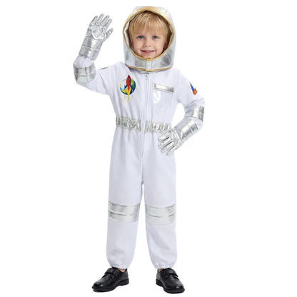 Disfraz de astronauta para niños con gorra para fiesta de Halloween, disfraz de astronauta para niños y niñas, fiesta de carnaval