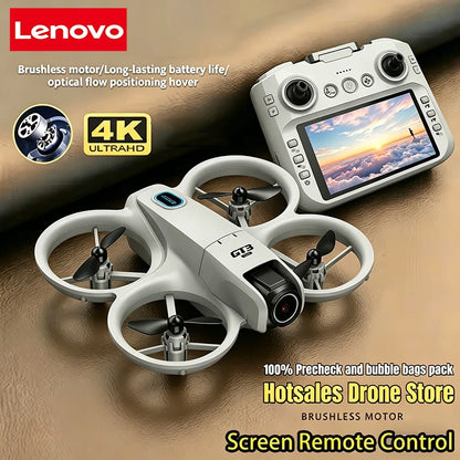 Lenovo Drone 8K Aerial HD Intelligent Avoiding Obstacle with Larger Screen Remote Control Folding Brushless Power GPS Drone
