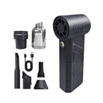 130000RPM Mini Turbo Jet Fan Electric Air Duster Adjustable wind speed Turbo Violent Blower Rechargeable with Light Car Cleaning