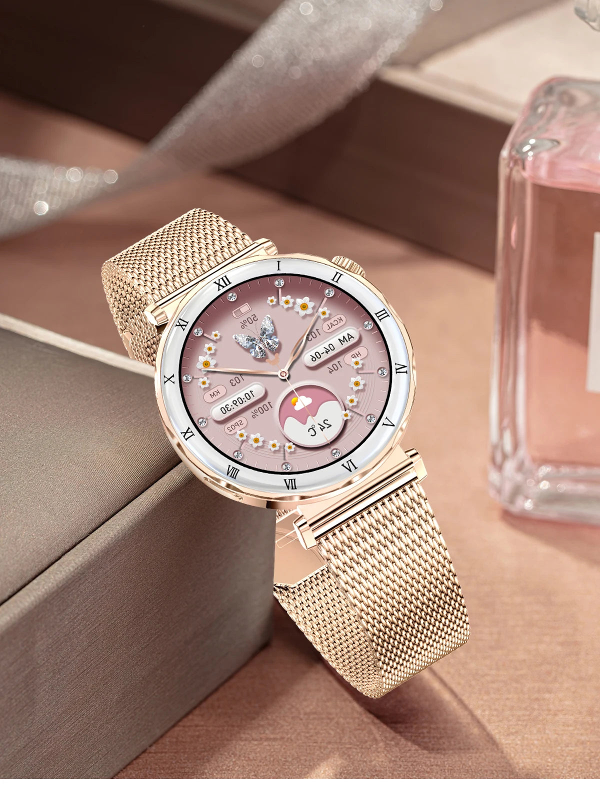LIGE 1.19"Ultra-Slim AMOLED HD Display Fitness Tracker Smartwatch Bluetooth Call Heart Rate Monitor Waterproof Smart Watch Women
