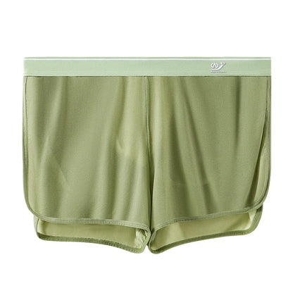 1Pcs/2Pcs/3Pcs, Cool and Breathable Men's Ice Silk Casual Shorts, Open Side  for Summer, Homewear, Arrow Shorts