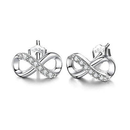 925 Sterling Silver Moon Universe Starry Sky Series Charm Earrings Women Blue Shiny Zircon Daily Wear Jewelry