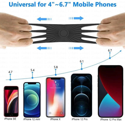 Silicone Bicycle Phone Holder Universal Bike Motorcycle Mobile Phone Stand Handlebar Clip Bracket for 4 to 6.5 inch Cell Phone