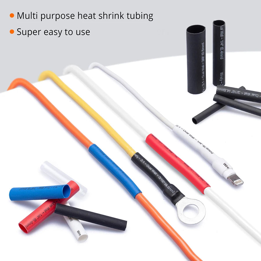 Thermoresistant Tube heat shrink tubing kit, Termoretractil Heat shrink tube Assorted Pack, diy insulation for cables shrink wrap