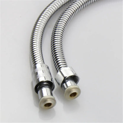 1.5/2M Black/Silver SUS 304 Flexible Shower Hose Long Bathroom Shower Pipe Extension Water Pipe Pull Pipe Bathroom Accessories