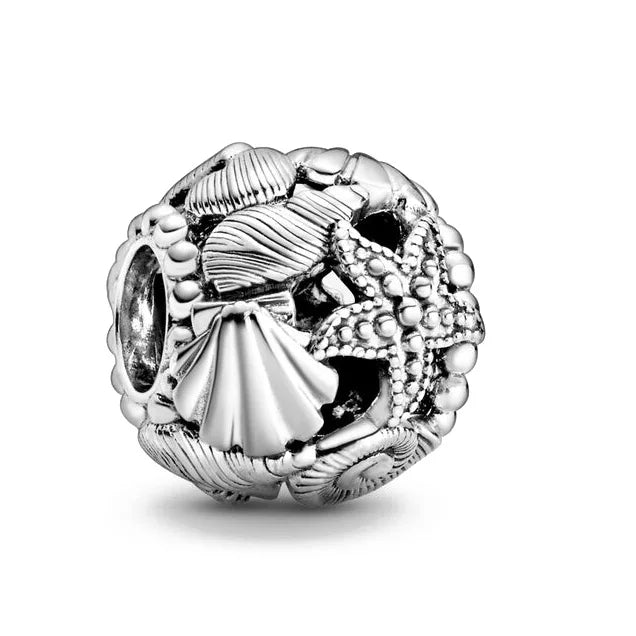 Sterling Silver Hot Sale  Ocean World Series Sea Turtle Starfish Little Crab Octopus Fashion Bead Fit Lady Bracelet DIY Jewelry