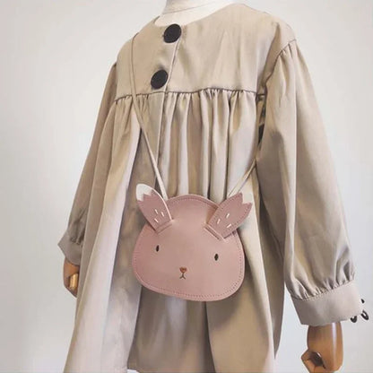 Cute Korean Cartoon PU Kids Crossbody Bags for Toddler Girls Bunny Messenger Bag Kawaii Baby Children's Small Handbags Gifts