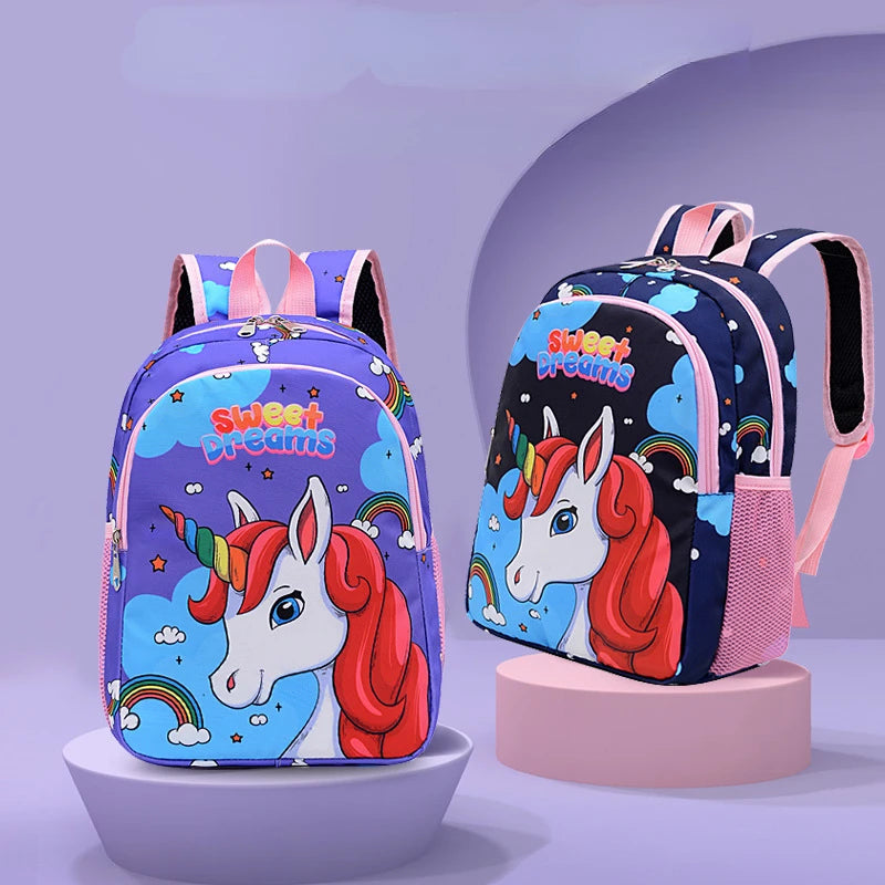 Boy Girl Cartoon Unicorn Schoolbags Large Capacity School Backpack Kindergarten Primary School Backpacks Kawaii Kids Bag