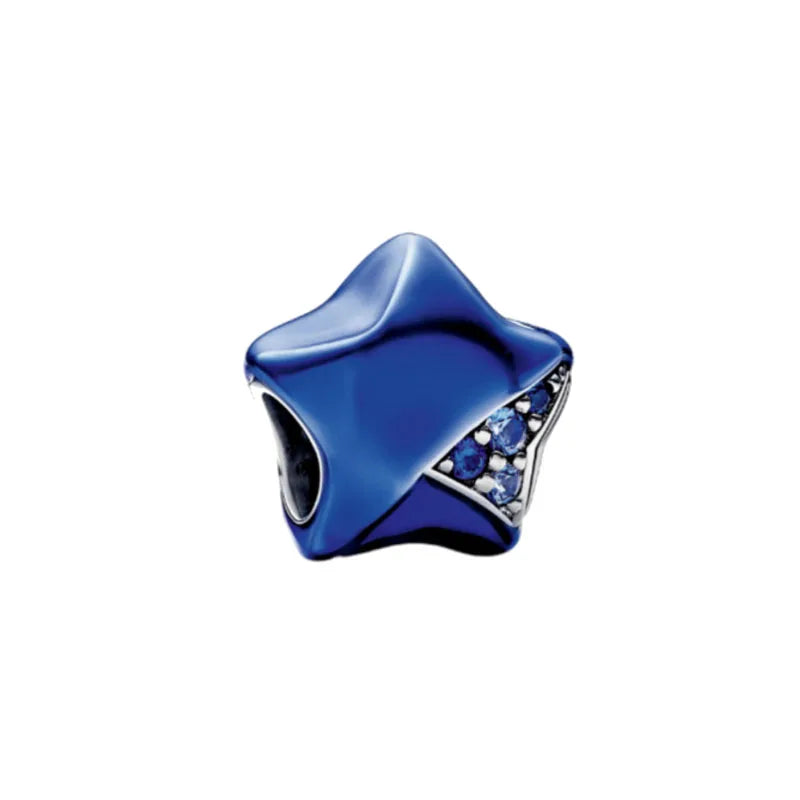 New Hot Selling Blue Pentagram, Butterfly Bead Turtle, Fish Pendant Suitable for European Original Bracelet DIY Exquisite Jewelry