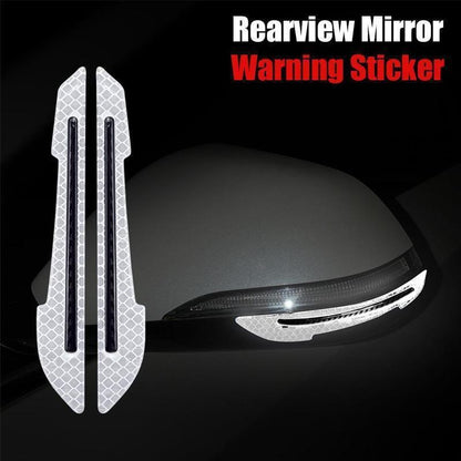 2Pcs/set, Car Rearview Mirror Reflective Sticker, Safety Warning Reflective Sticker, Car Rearview Mirror Decorative Strip