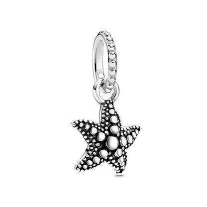 New 925 Silver Octopus crab Charm Bead Sea turtle starfish Seahorse dolphin Pendant Fit Original Bracelet Women DIY Jewelry Gift