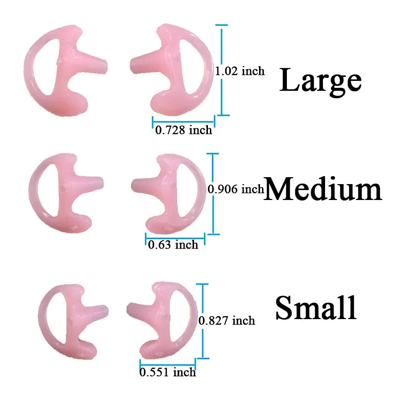 3-Pair Ear Mold Earbud Replacement Soft Silicone Earmould Earplug S/M/L Size for Walkie Talkie Radio Acoustic Earpieces Headsets