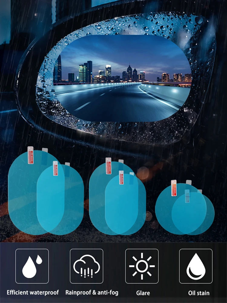 Car Rainproof Anti Fog Sticker, Car Rainproof Film, Clear Window Waterproof Film for Car Motorcycle, Mirror Film Accessories