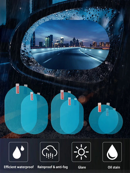 Car Rainproof Anti Fog Sticker, Car Rainproof Film, Clear Window Waterproof Film for Car Motorcycle, Mirror Film Accessories