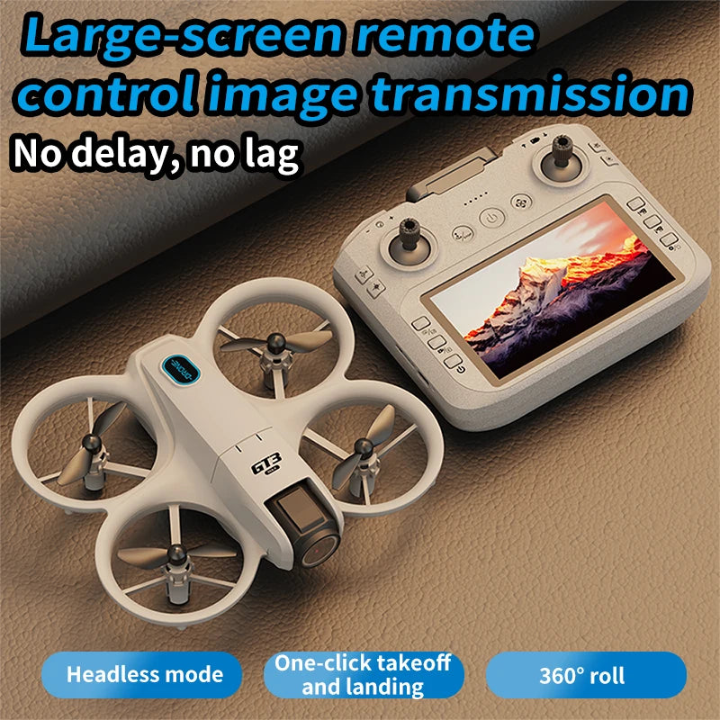 GT3 MAX Mini Drone 8K Dual HD Camera FPV 5G WiFi Brushless Obstacle Avoidance RC Screen Quadcopter Outdoor Aerial Photography