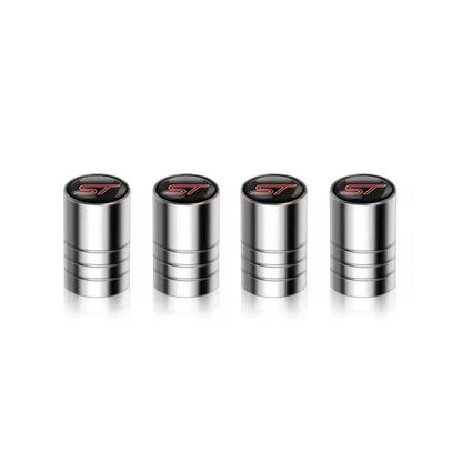 4Pcs/set High Quality Car Valve Caps Stem Case Covers For ST Line Accessories Wheel Valve Dust Caps Tyre Rim Stem Cover For Ford