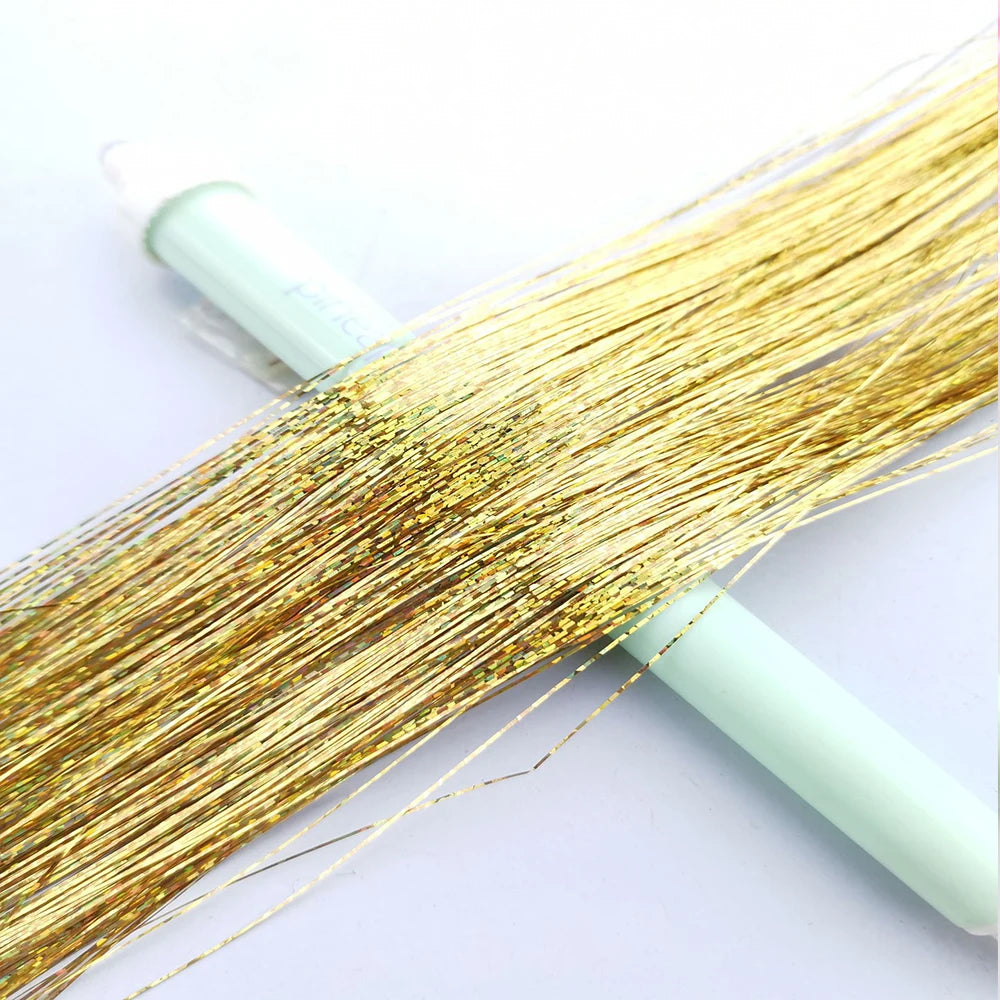 36/48Inch, Sparkle Hair Tinsel Rainbow Colored Strands, Girls Headwear, Hair Laser, False Hair Extensions, Decor Glitter