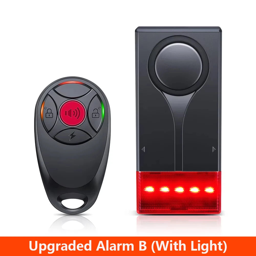 Awapow Wireless Vibration Bike Alarm With Remote Control Anti-Theft Door And Window Alarm 110dB Loud Home Bicycle Security
