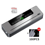 Food Vacuum Sealer Machine Wet Dry With UV Kitchen Storage Sealing Machine Built-in Cutter Food Vacuum Packaging Machine