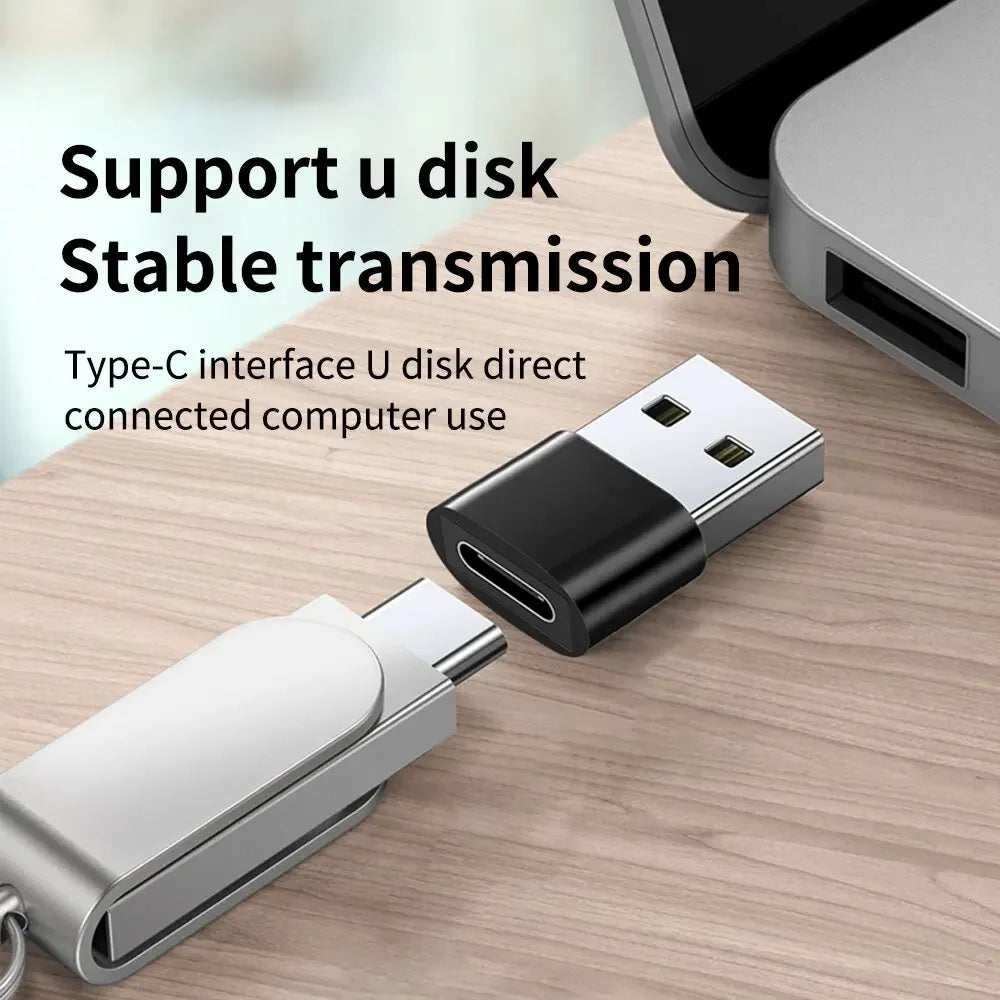 1pcs/2pcs USB C Female To USB A Male Adapter, Type C To USB A Charger Cable Converter For IWatch 7 AirPods, MacBook, iPhone
